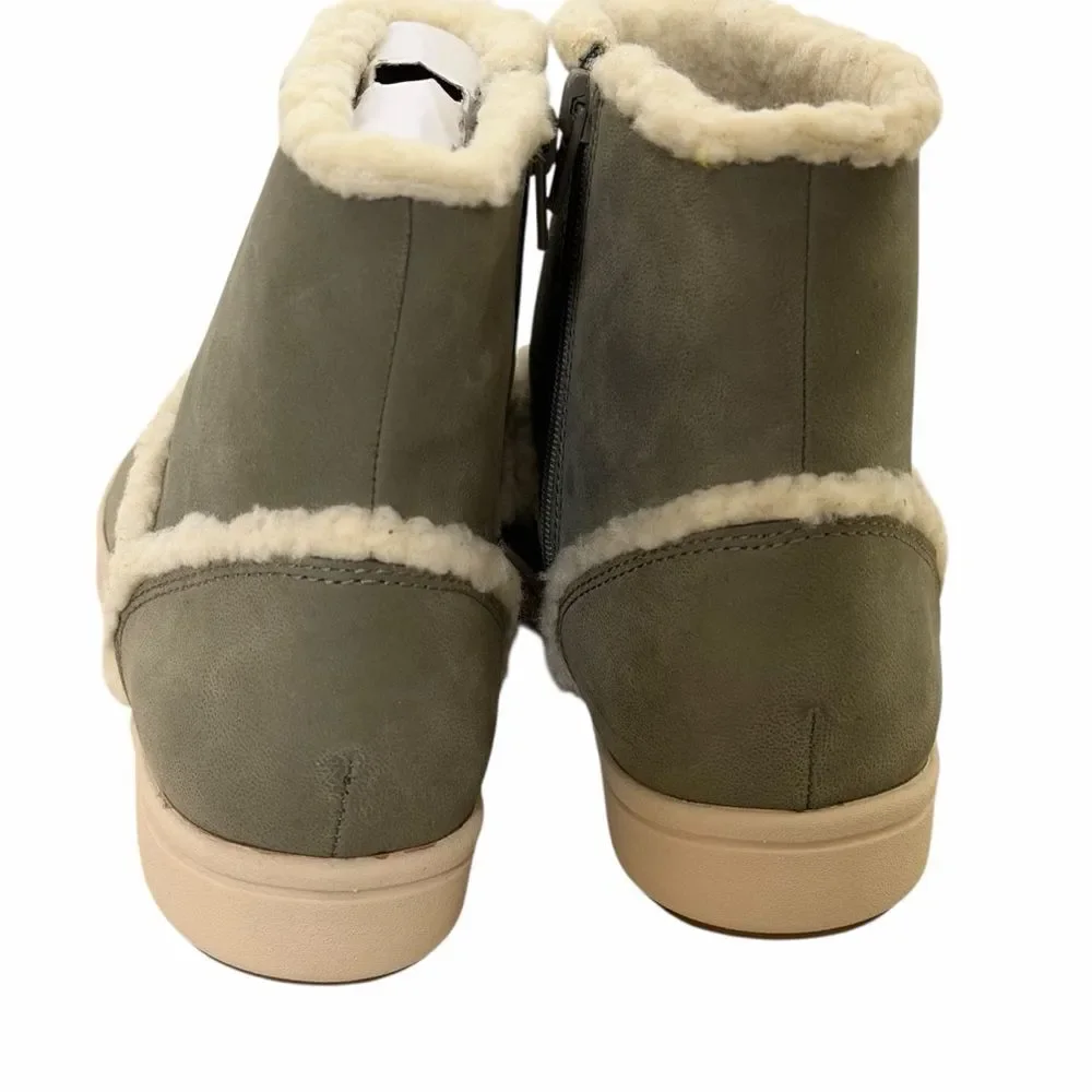 Cloud Steppers Clarks Ankle Boots Step Glow Rose Olive Taupe 10 NIB